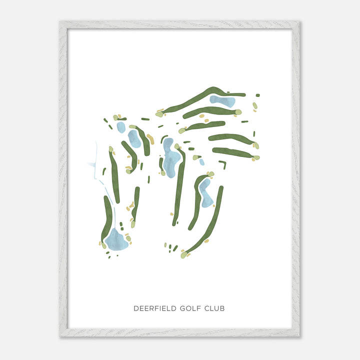 Print of Deerfield Golf Club Modern Map