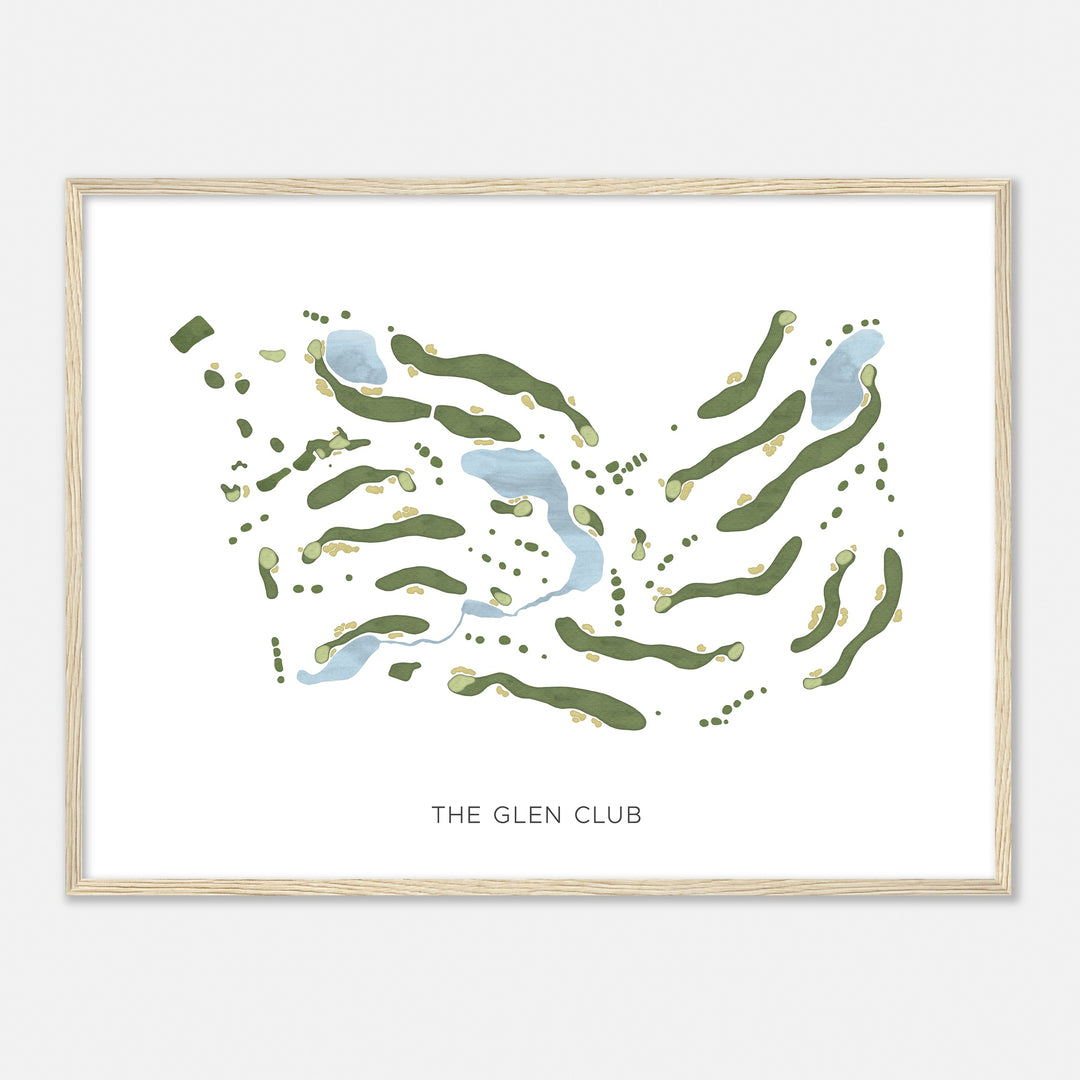 Print of The Glen Club Modern Map