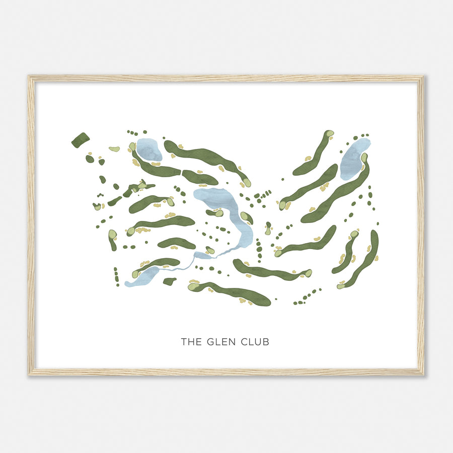Print of The Glen Club Modern Map