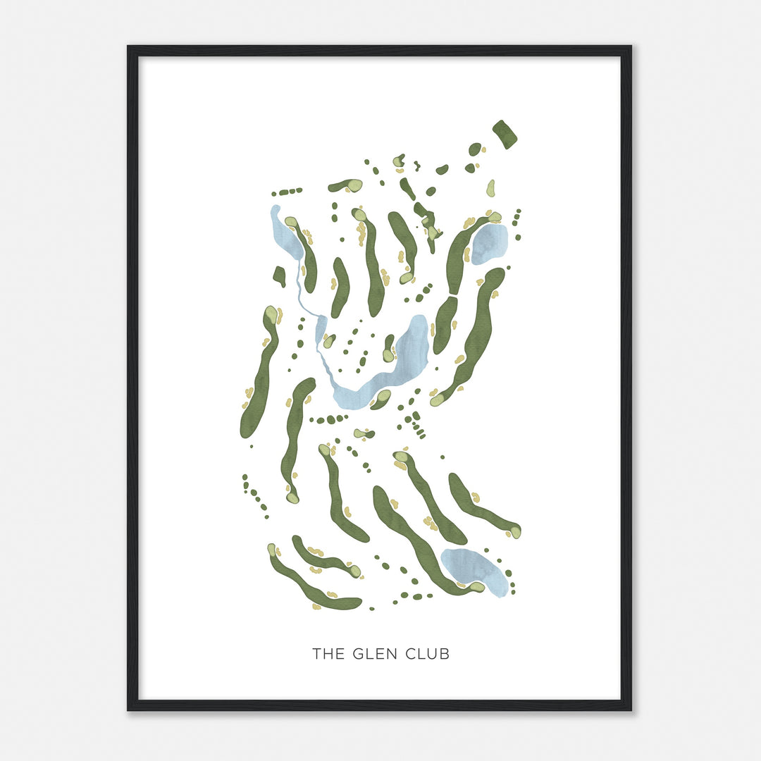 Print of The Glen Club Modern Map