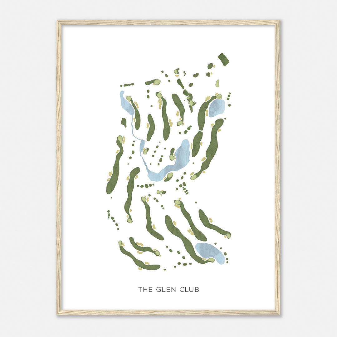 Print of The Glen Club Modern Map