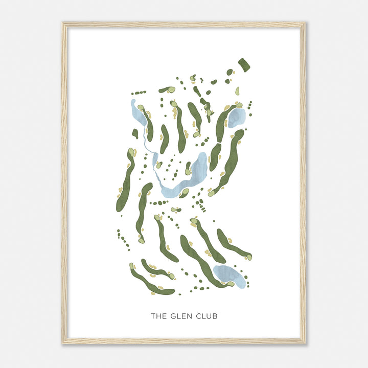 Print of The Glen Club Modern Map