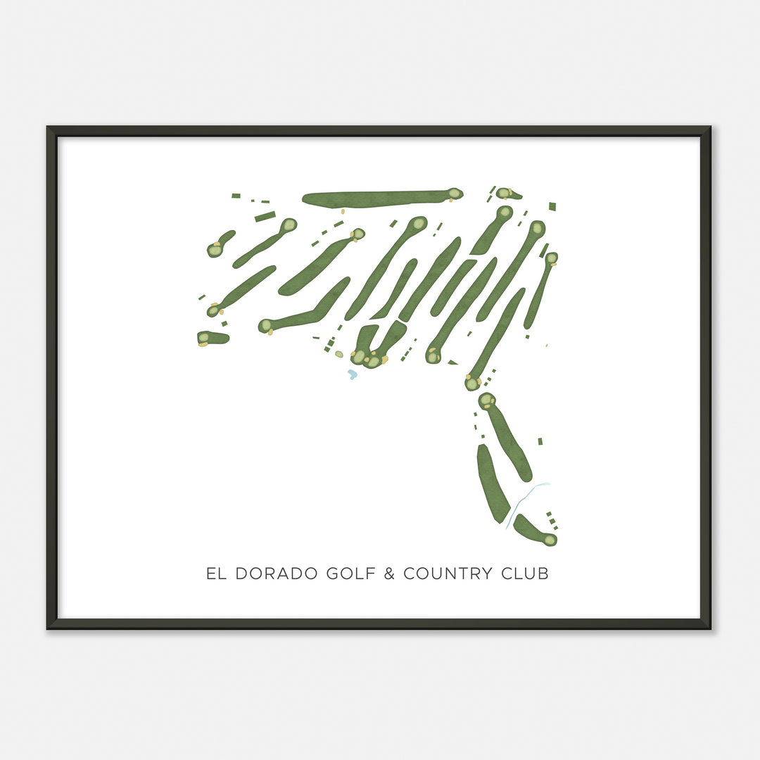 Print of El Dorado Golf & Country Club Modern Map