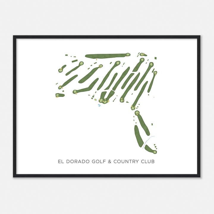 Print of El Dorado Golf & Country Club Modern Map