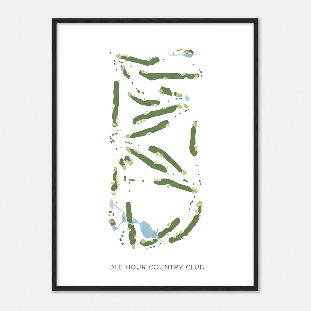 Print of Idle Hour Country Club Modern Map