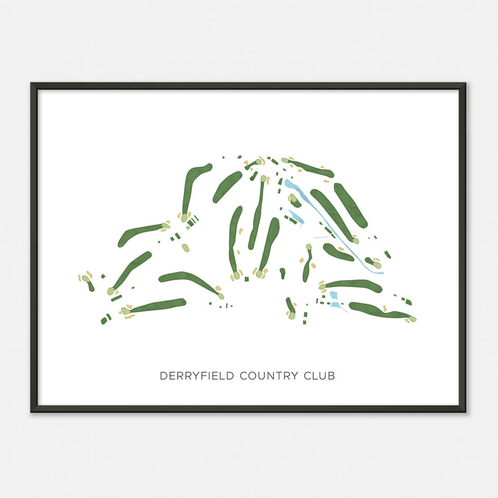 Print of Derryfield Country Club Modern Map