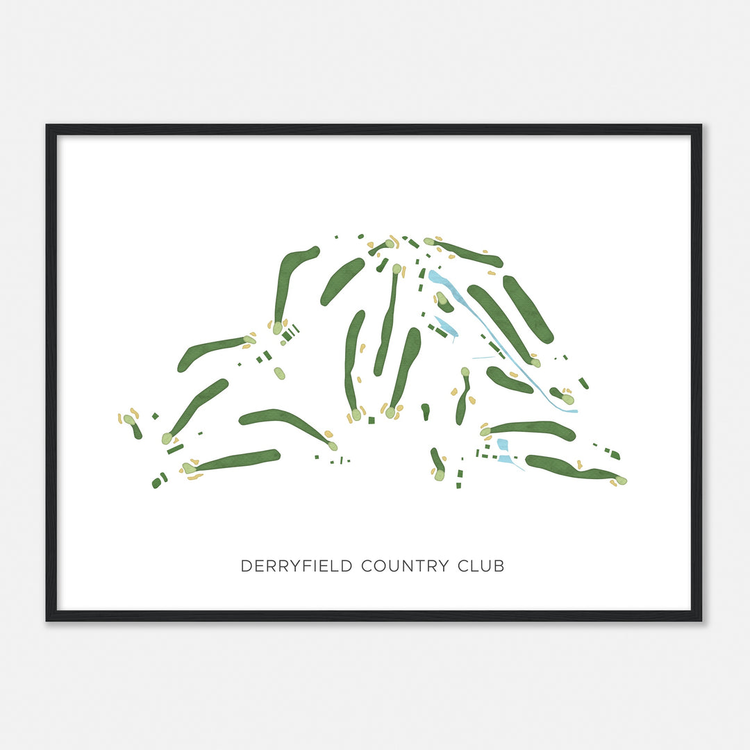 Print of Derryfield Country Club Modern Map