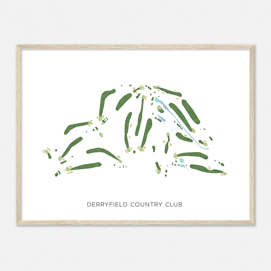 Print of Derryfield Country Club Modern Map