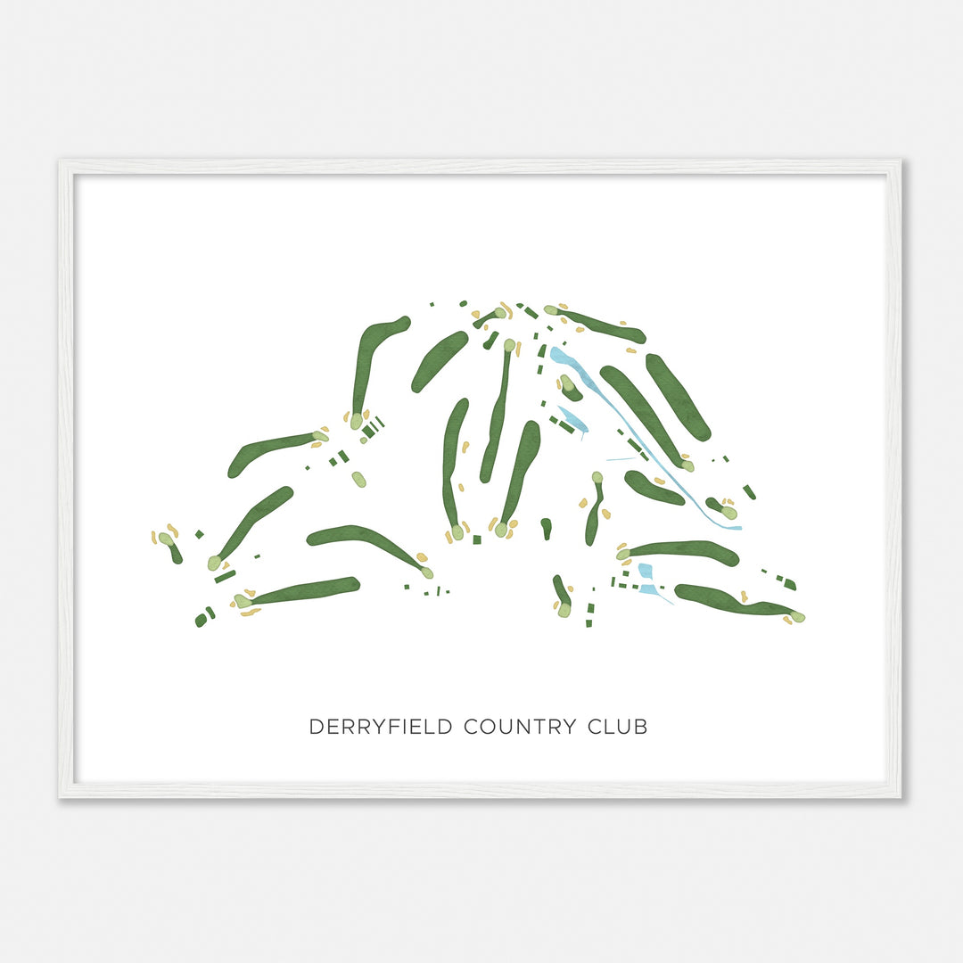 Print of Derryfield Country Club Modern Map