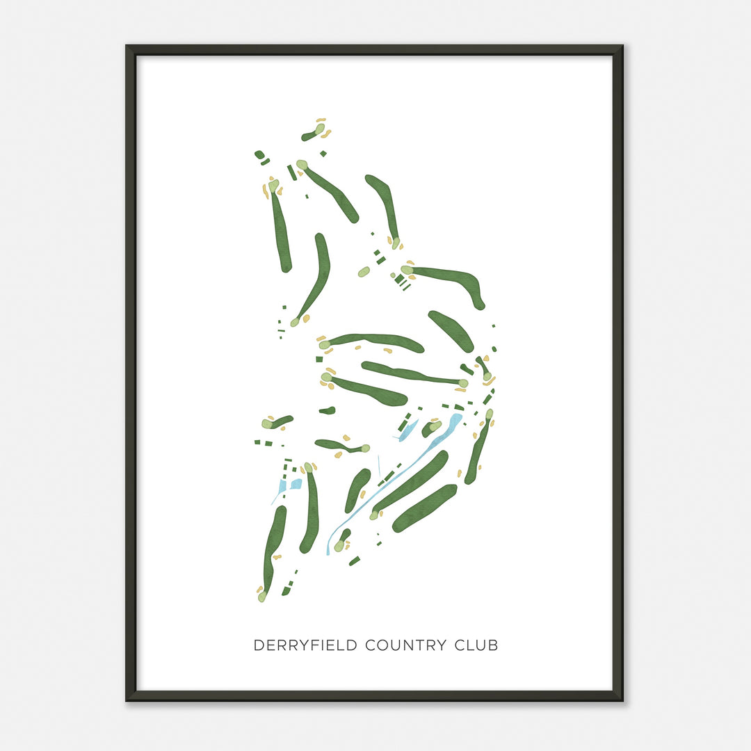 Print of Derryfield Country Club Modern Map