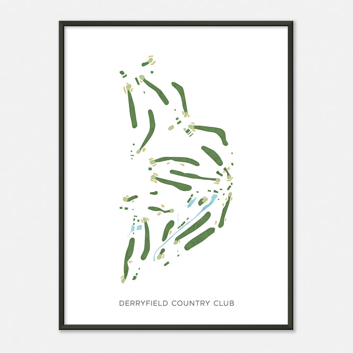 Print of Derryfield Country Club Modern Map