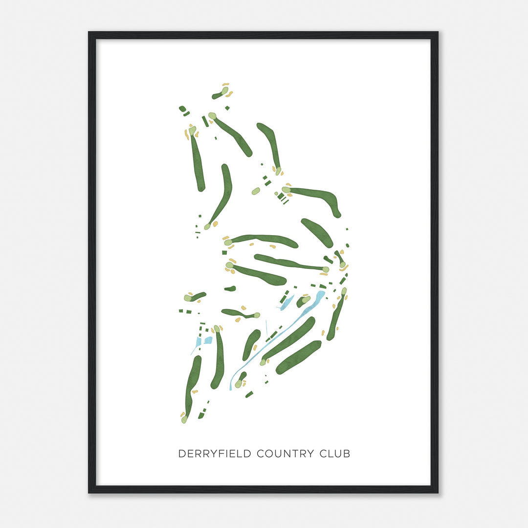 Print of Derryfield Country Club Modern Map