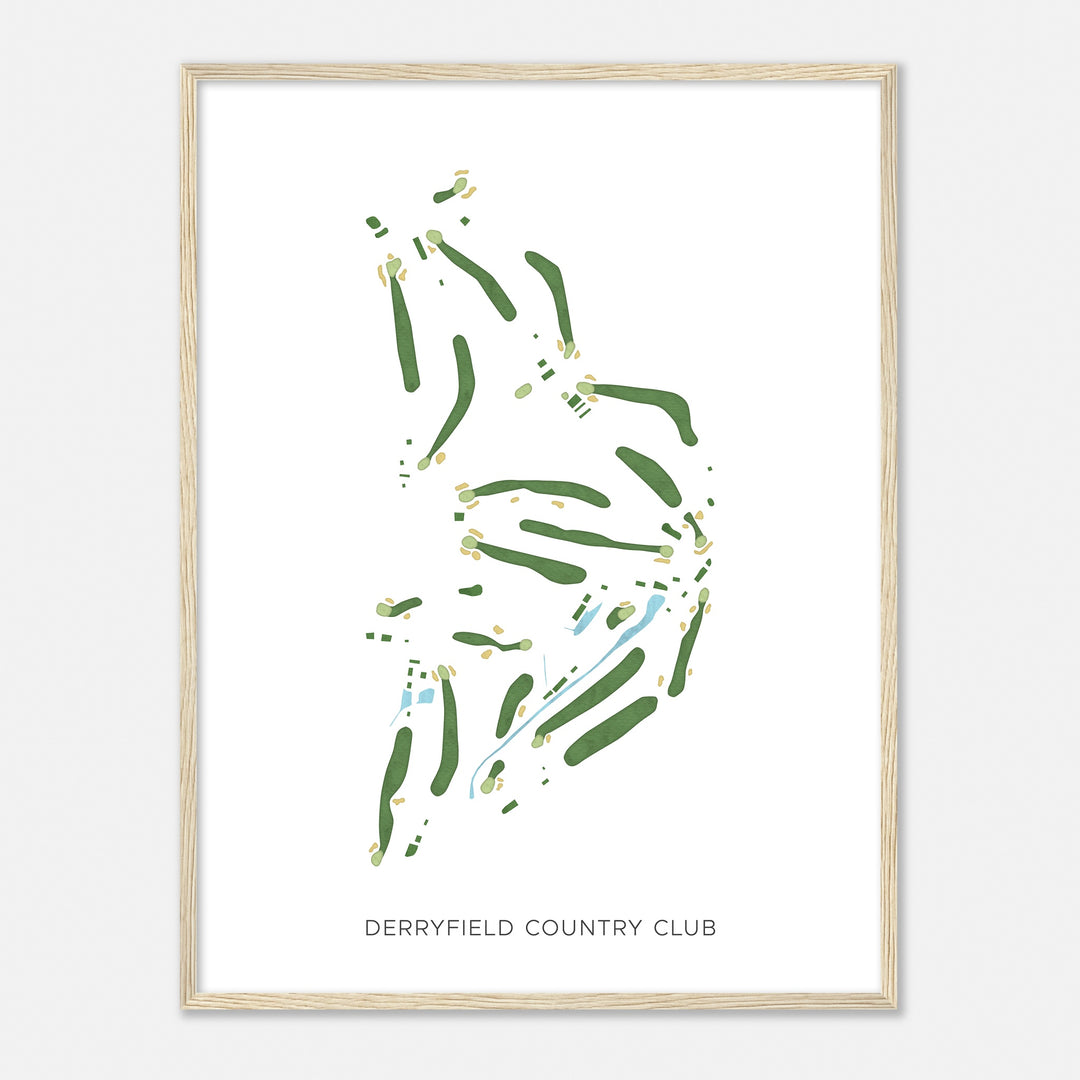 Print of Derryfield Country Club Modern Map