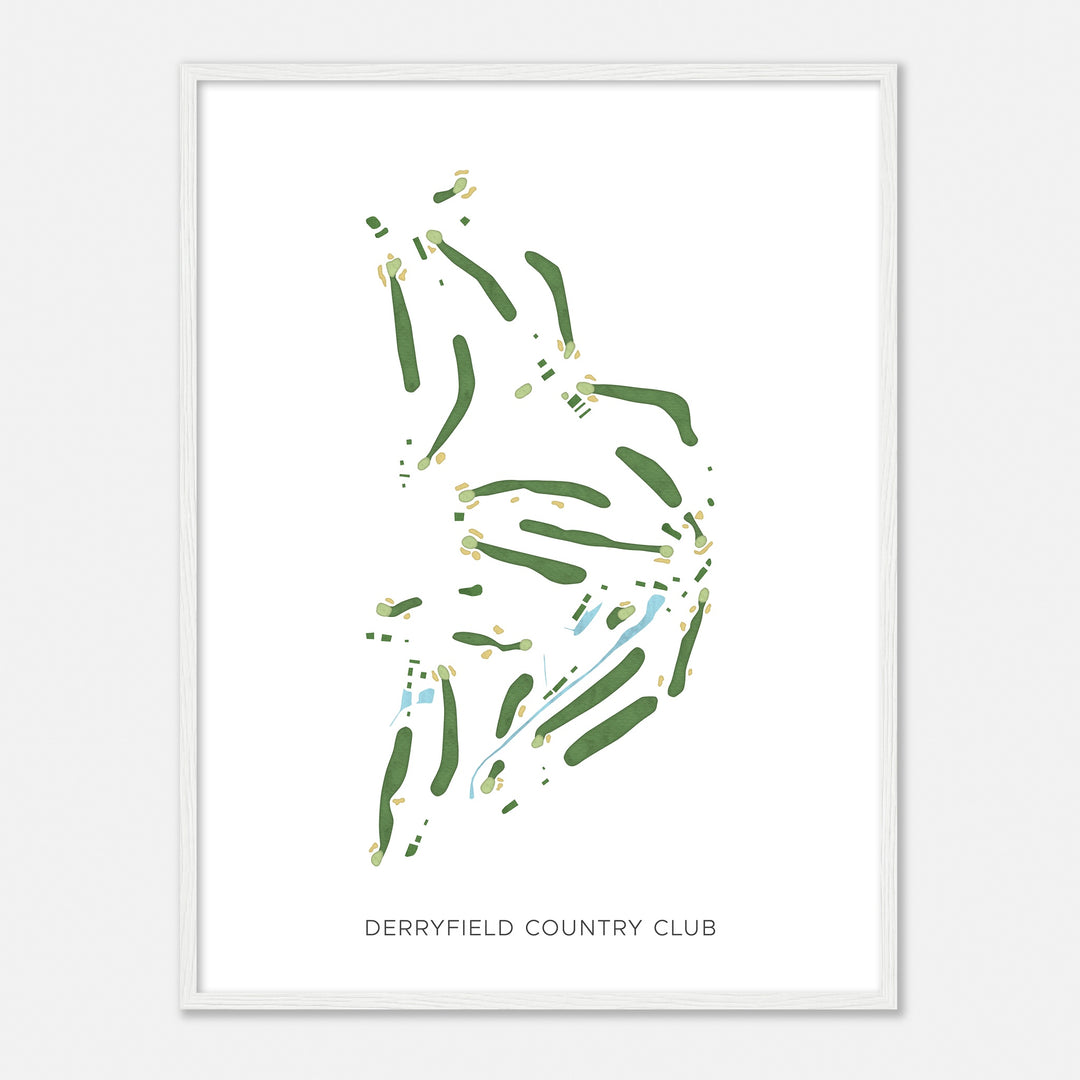 Print of Derryfield Country Club Modern Map