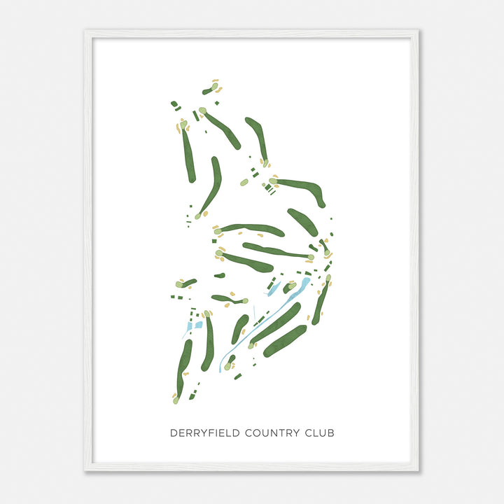 Print of Derryfield Country Club Modern Map