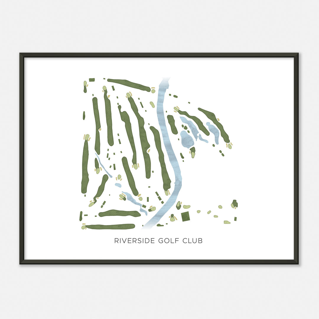 Print of Riverside Golf Club Modern Map