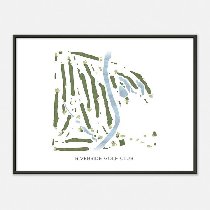 Print of Riverside Golf Club Modern Map