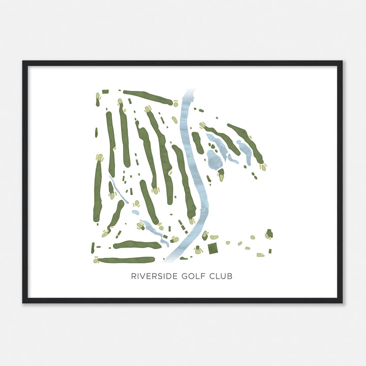 Print of Riverside Golf Club Modern Map