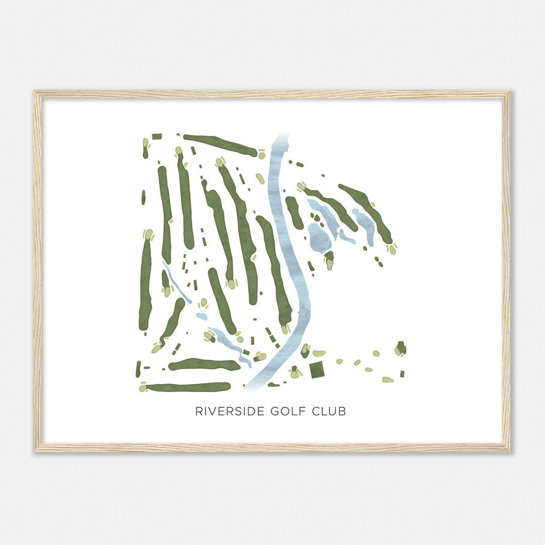 Print of Riverside Golf Club Modern Map