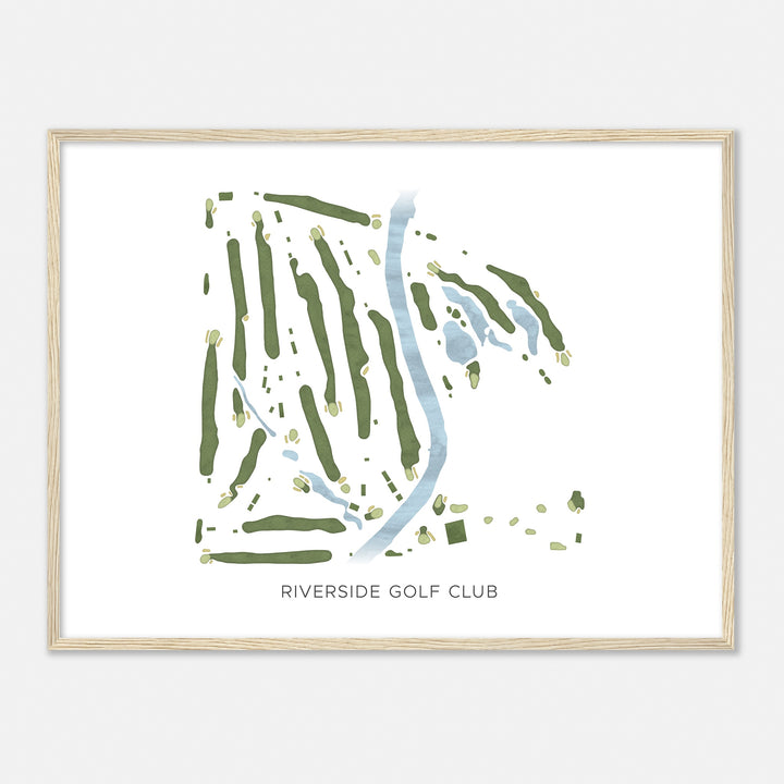 Print of Riverside Golf Club Modern Map