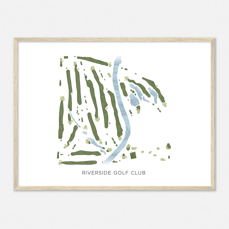 Print of Riverside Golf Club Modern Map