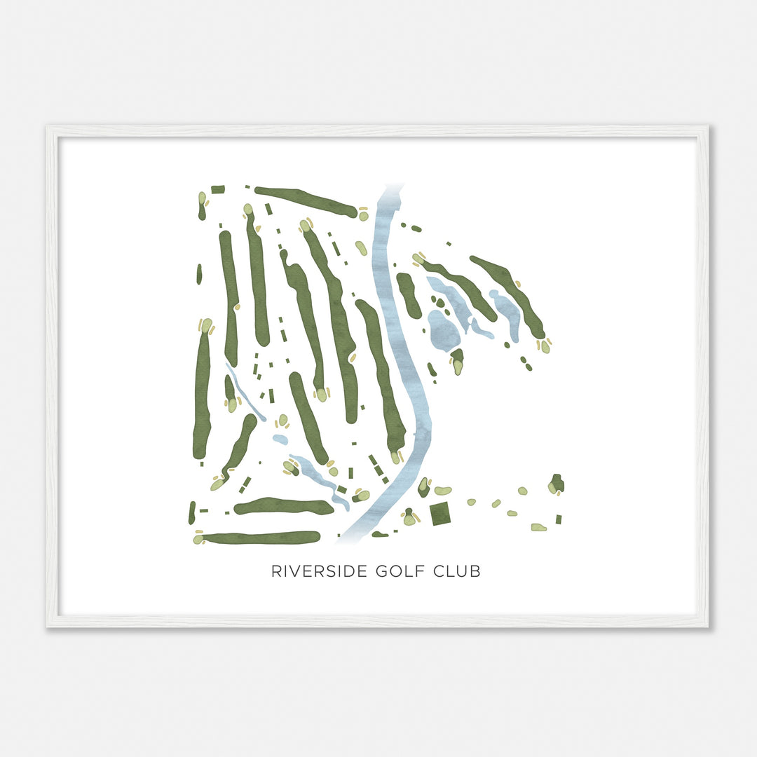 Print of Riverside Golf Club Modern Map