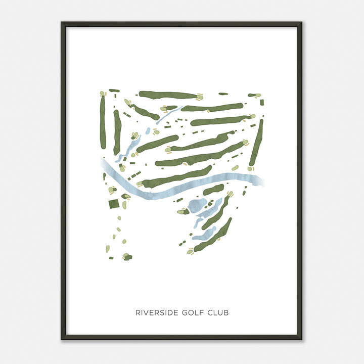 Print of Riverside Golf Club Modern Map