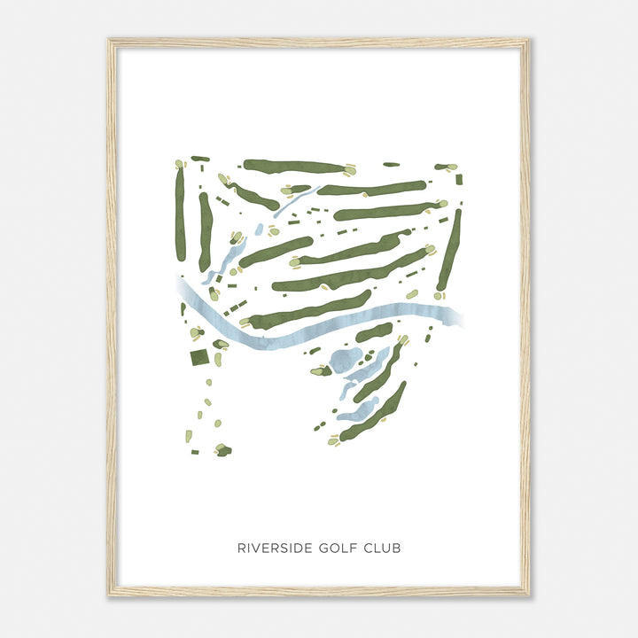 Print of Riverside Golf Club Modern Map
