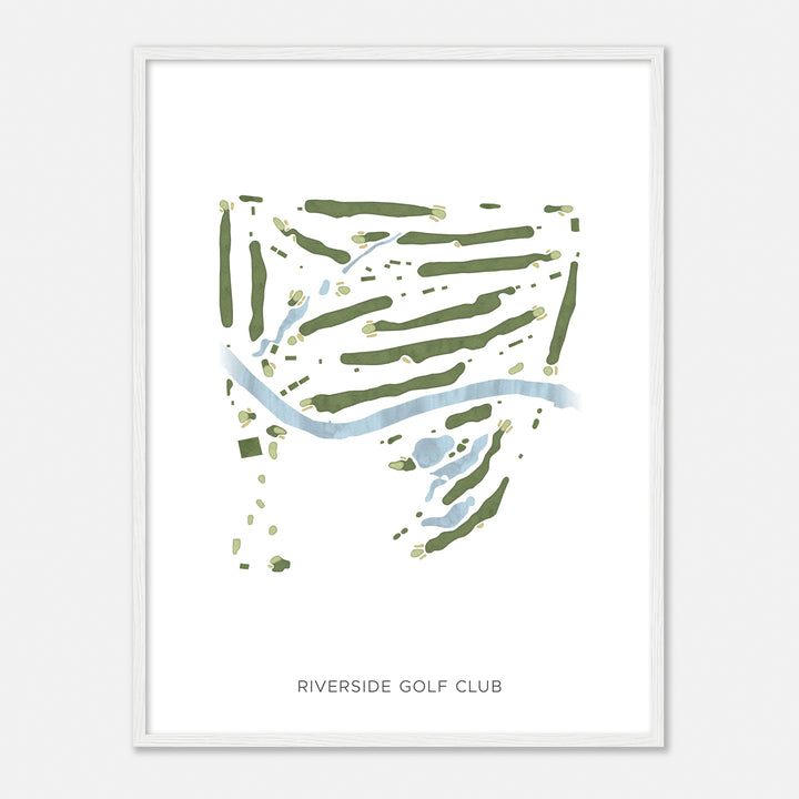Print of Riverside Golf Club Modern Map