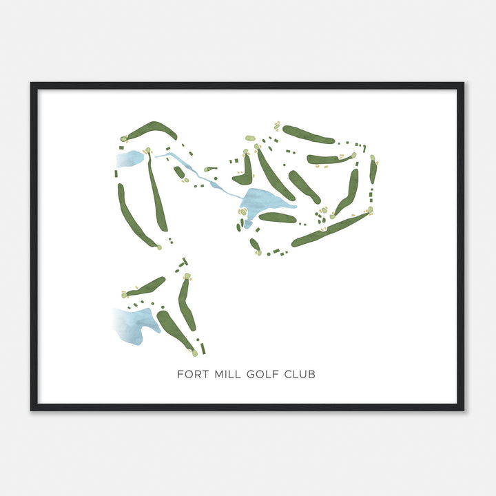 Print of Fort Mill Golf Club Modern Map