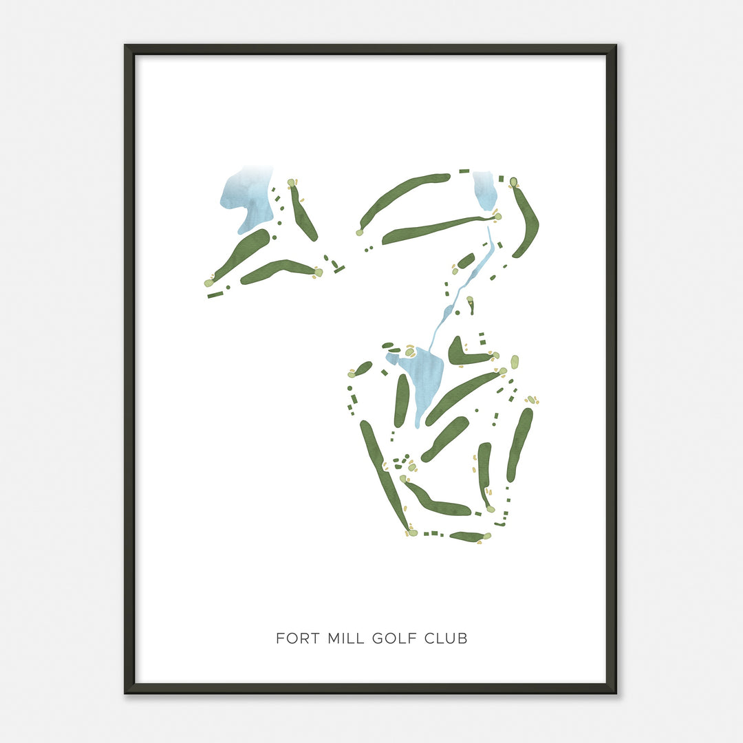 Print of Fort Mill Golf Club Modern Map