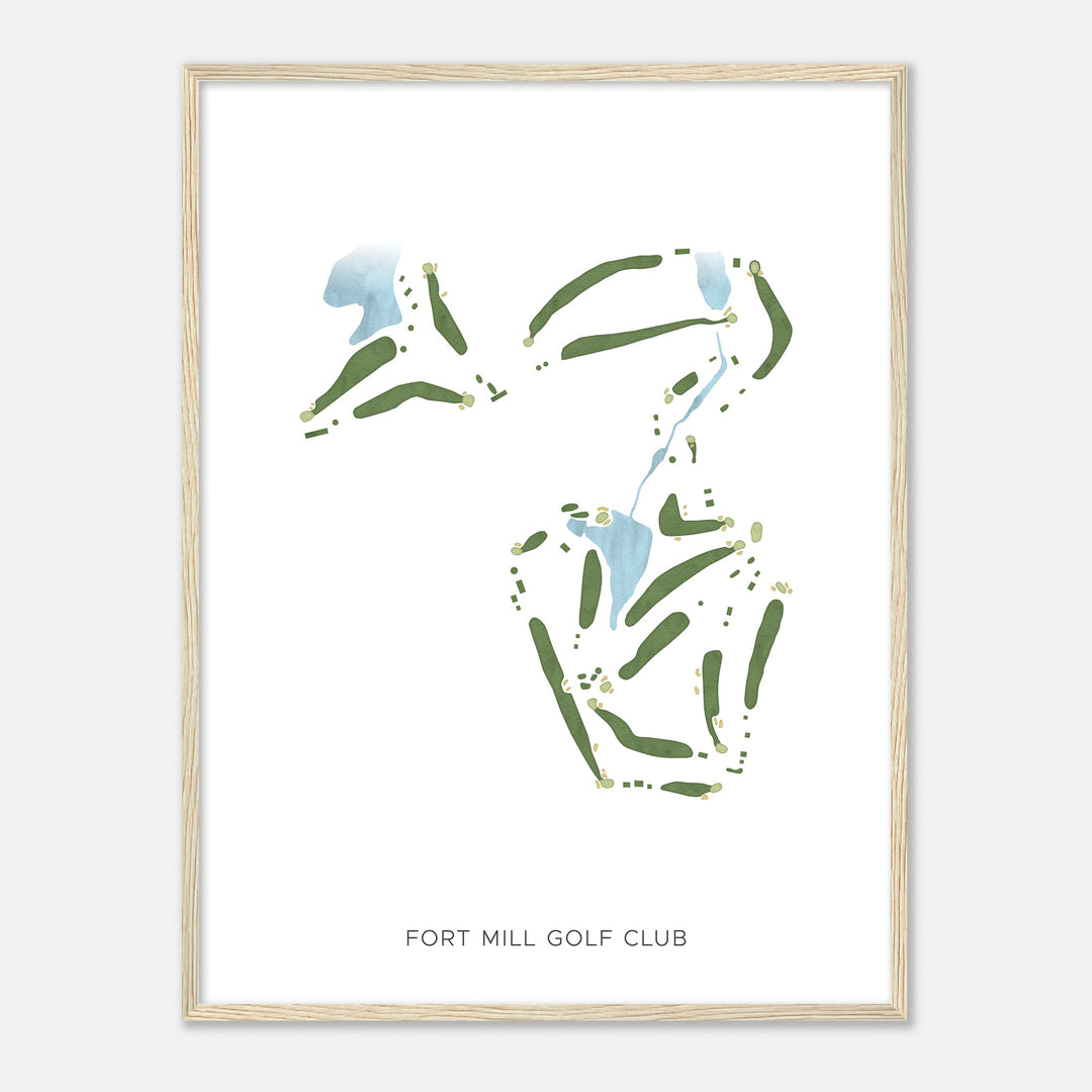 Print of Fort Mill Golf Club Modern Map