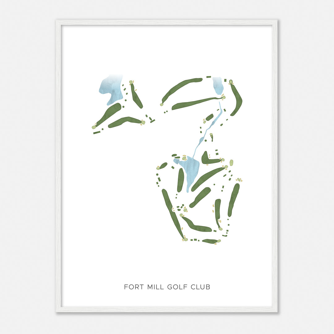 Print of Fort Mill Golf Club Modern Map