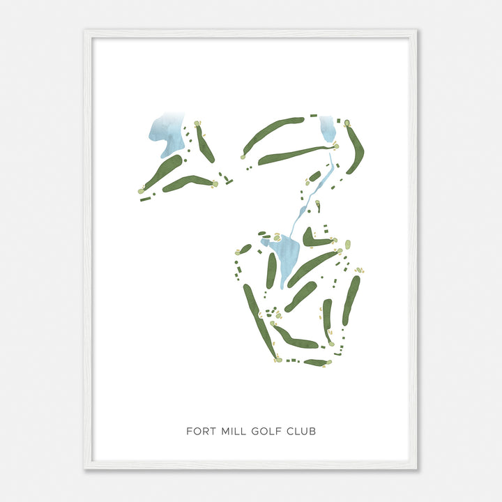 Print of Fort Mill Golf Club Modern Map
