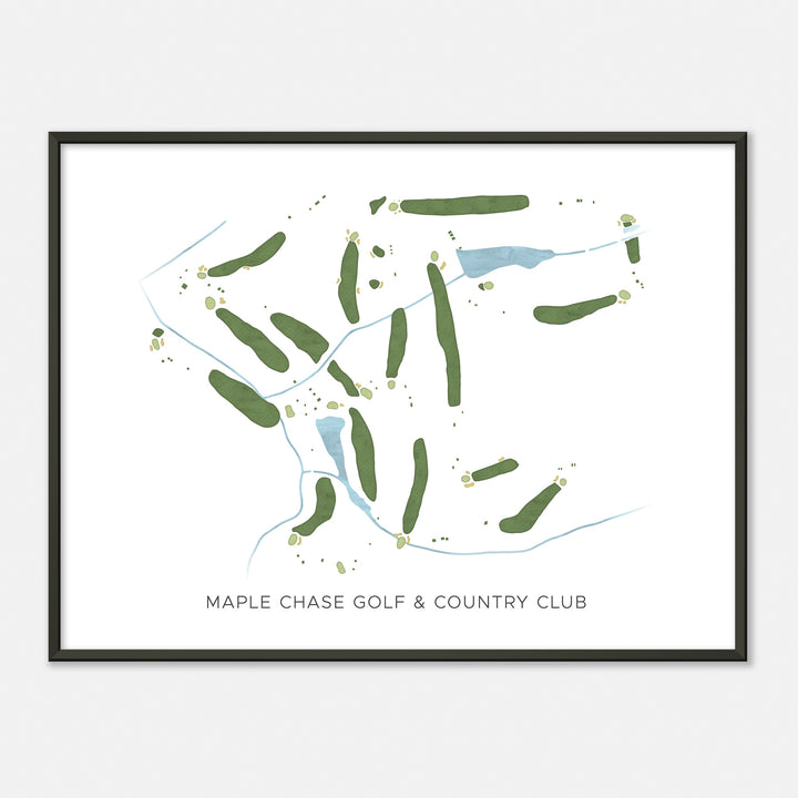 Print of Maple Chase Golf & Country Club Modern Map