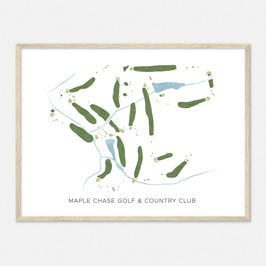 Print of Maple Chase Golf & Country Club Modern Map
