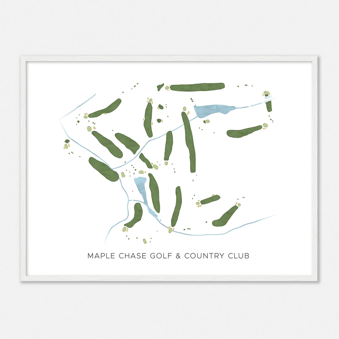Print of Maple Chase Golf & Country Club Modern Map