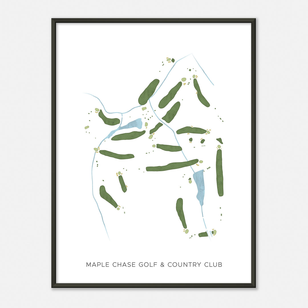 Print of Maple Chase Golf & Country Club Modern Map
