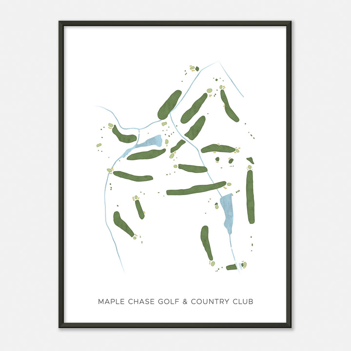 Print of Maple Chase Golf & Country Club Modern Map