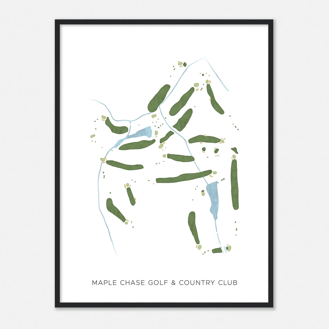 Print of Maple Chase Golf & Country Club Modern Map