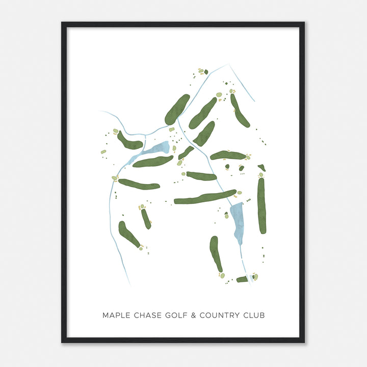 Print of Maple Chase Golf & Country Club Modern Map