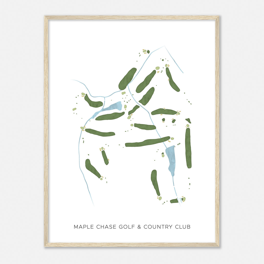 Print of Maple Chase Golf & Country Club Modern Map