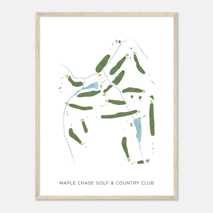 Print of Maple Chase Golf & Country Club Modern Map
