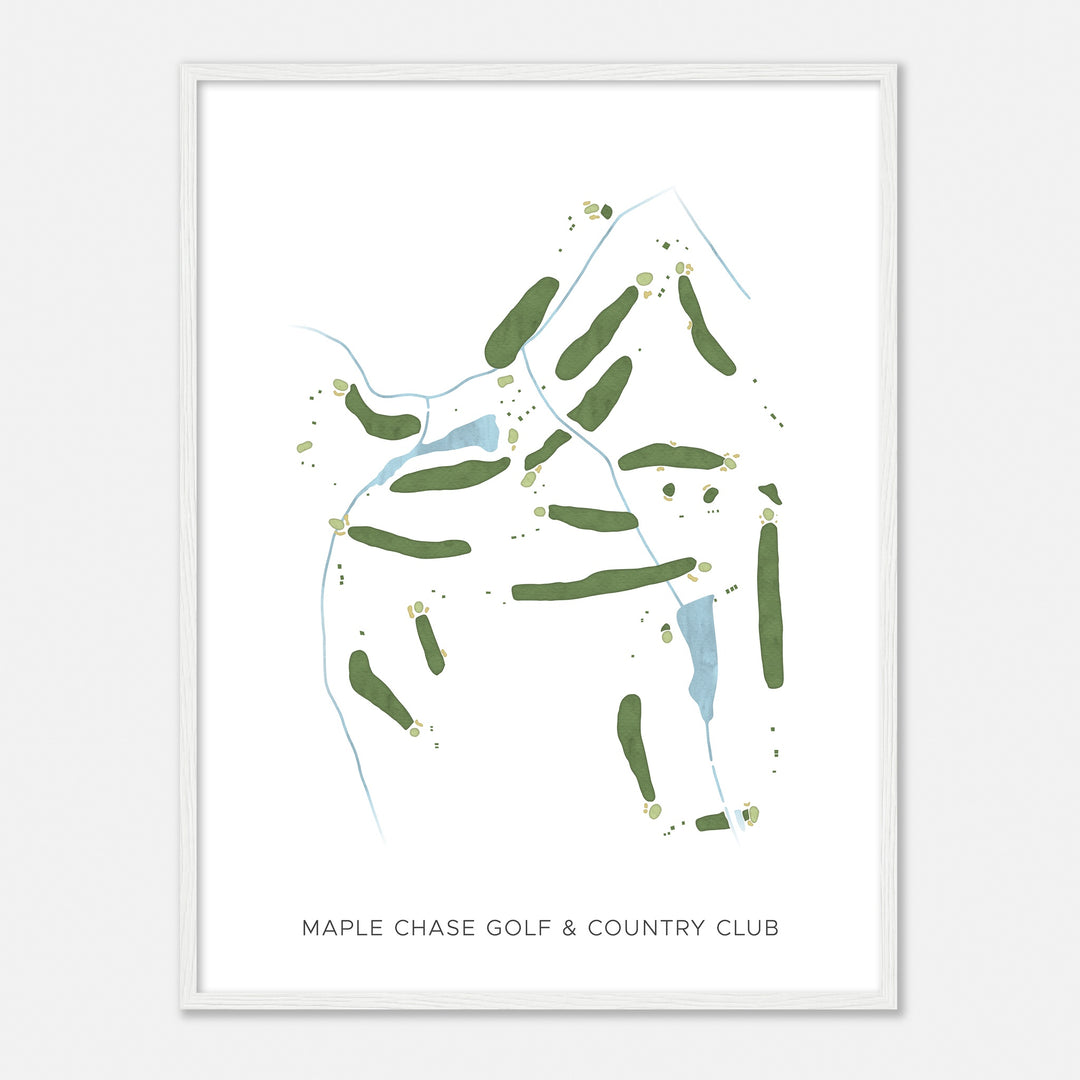 Print of Maple Chase Golf & Country Club Modern Map