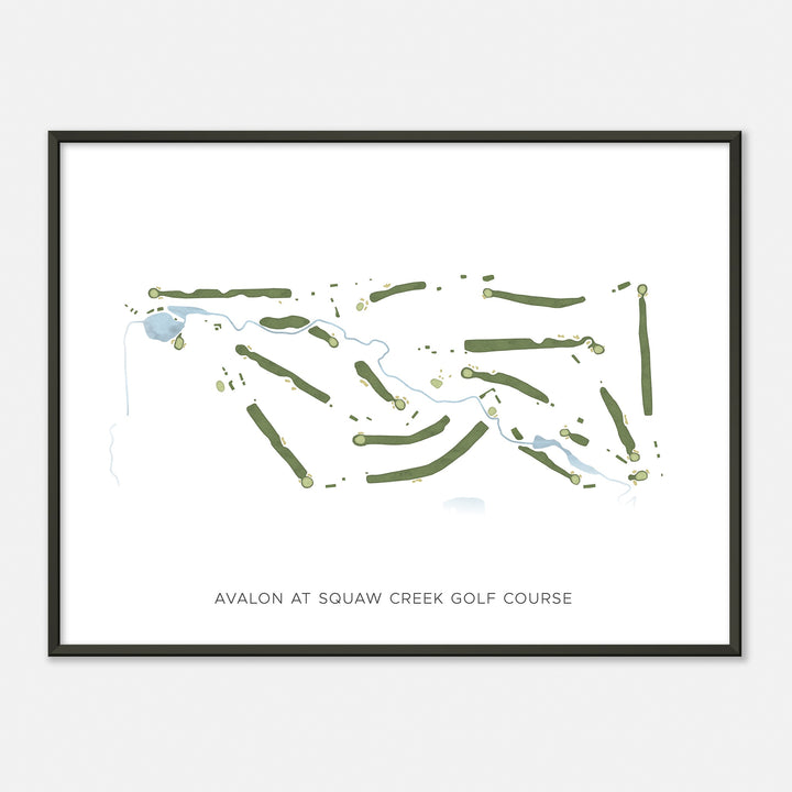 Print of Avalon At Squaw Creek Golf Course Modern Map