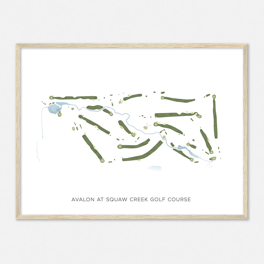 Print of Avalon At Squaw Creek Golf Course Modern Map