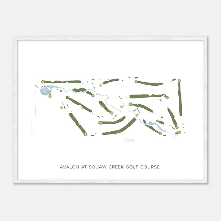 Print of Avalon At Squaw Creek Golf Course Modern Map