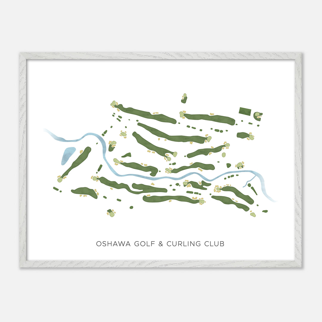 Print of Oshawa Golf & Curling Club Modern Map