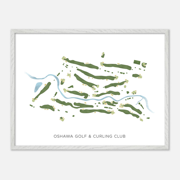 Print of Oshawa Golf & Curling Club Modern Map