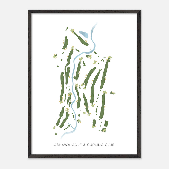 Print of Oshawa Golf & Curling Club Modern Map